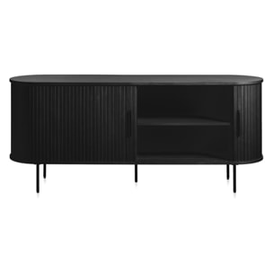 Buffet bois noir alba 180x45cm