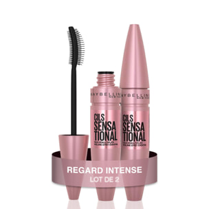 Maybelline New York- Lot de 2 Mascaras Effet Eventail - Cils Sensational - Black