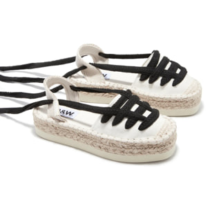 B&W Break&Walk - Sandali estivi in juta con zeppa per donna e bambina