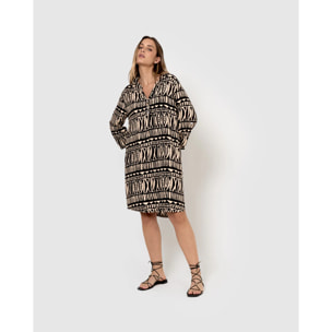 Vestido viscosa tepec negro