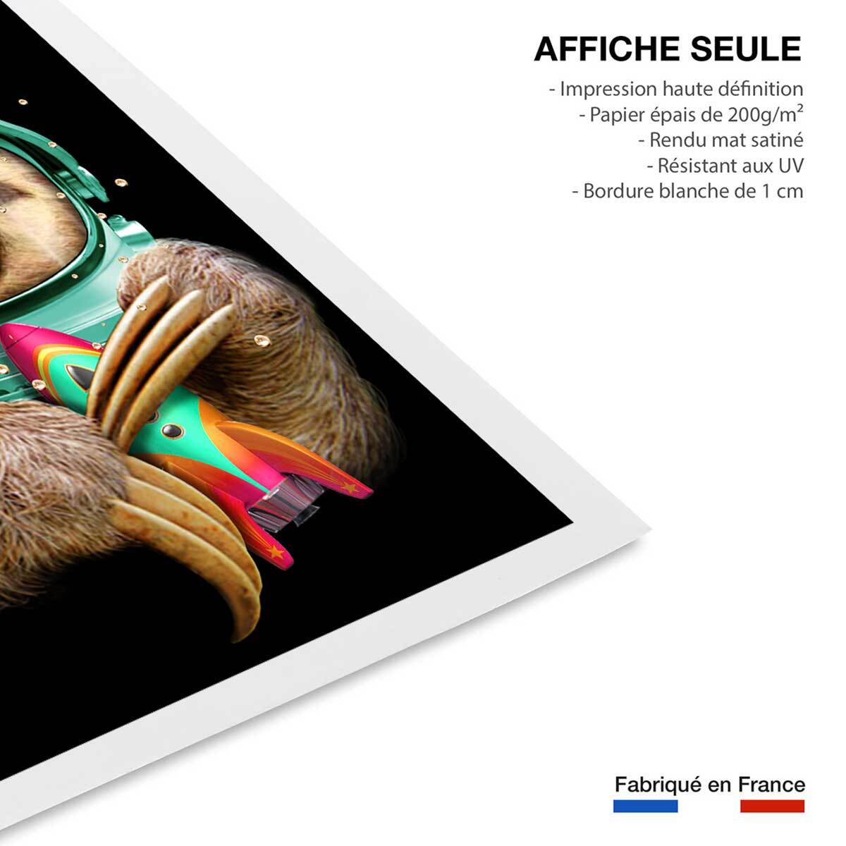 Affiche enfant spacesloth  Affiche seule