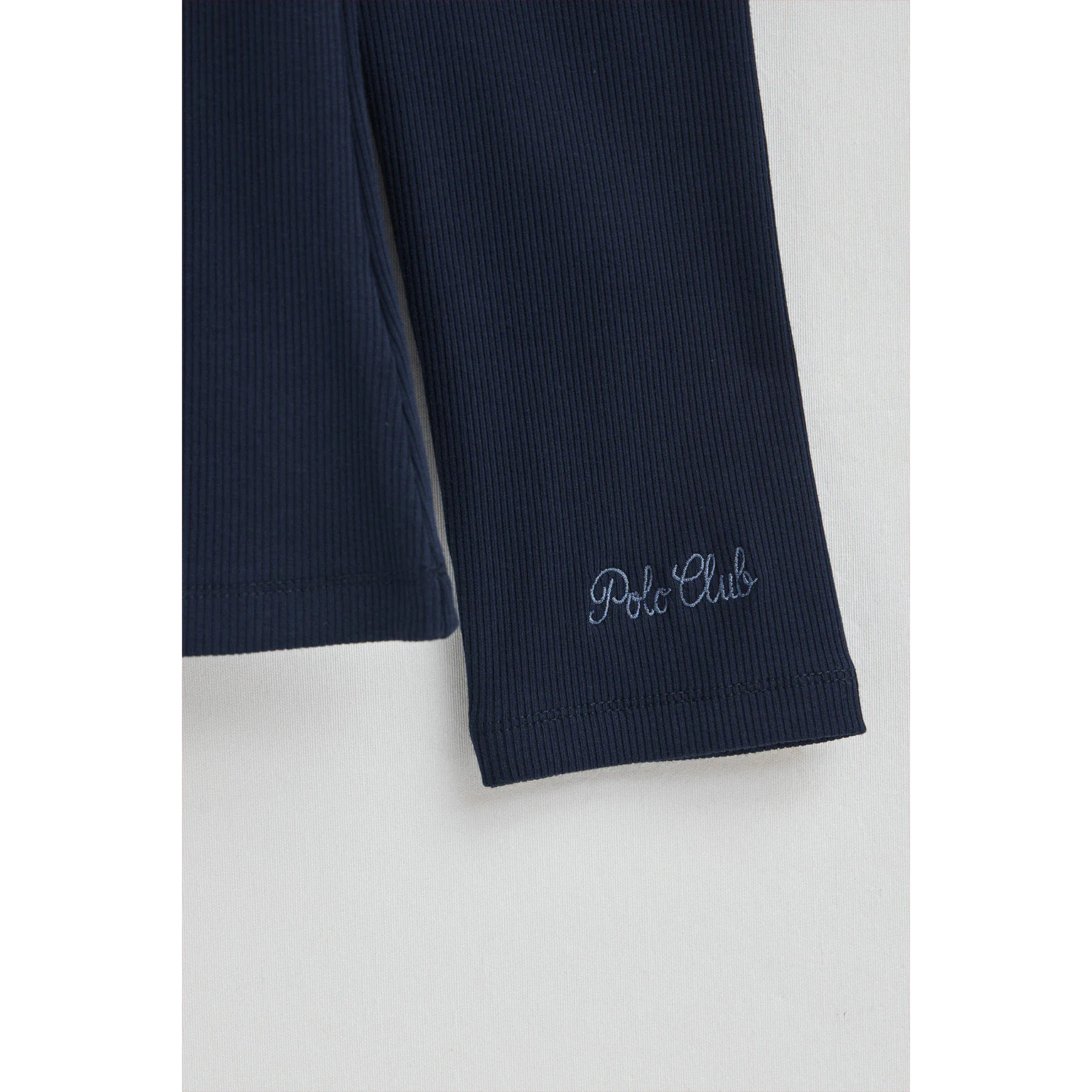 Maglietta blu marino a maniche lunghe e collo a barca Polo Club