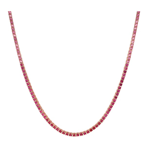 Collana Tennis con Cubic Zirconia Fucsia Effetto Dégradé