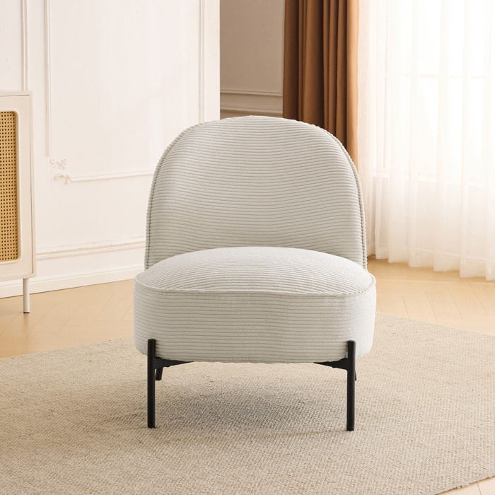 Fauteuil en velours côtelé - BASILE