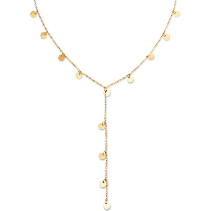 Collana And Mini Moon in Acciaio Placcato Oro