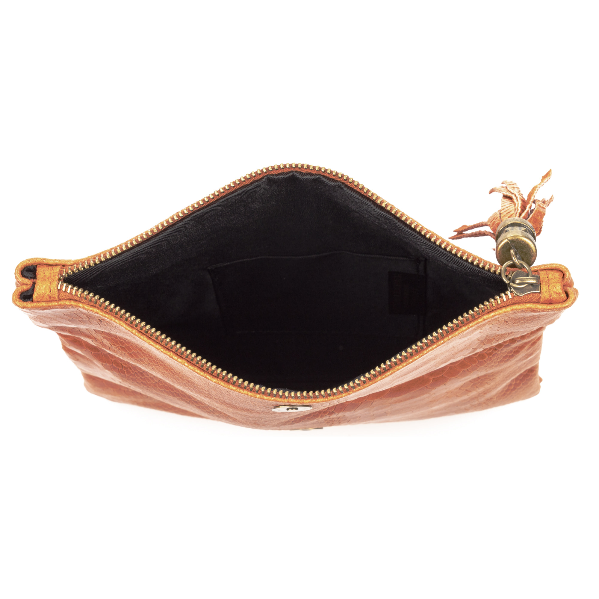 Alzano borsa a tracolla donna. Pelle autentica camoscio stampa serpente.