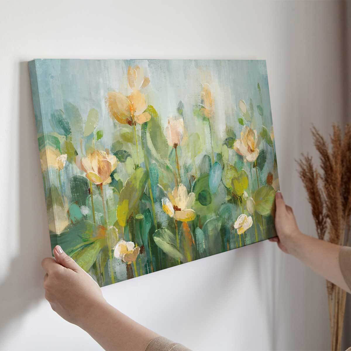 Tableau de fleurs Tableau fleurs peintes Toile imprimée