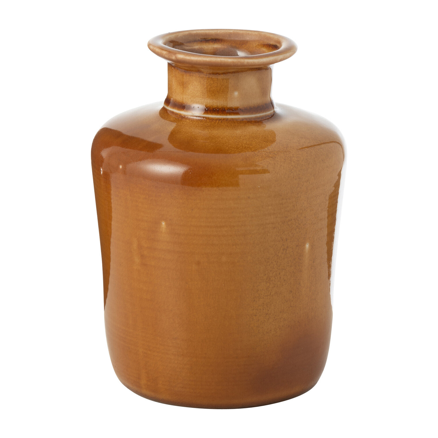 J-Line vase Nova - porcelaine - moutarde - small - Ø 14.5 cm