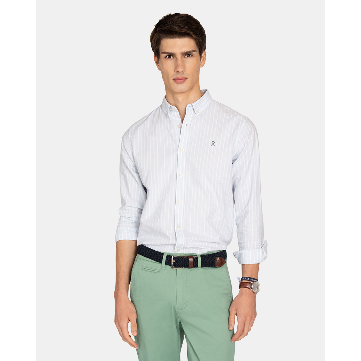 CAMISA SHORELINE STRIPED OXFORD