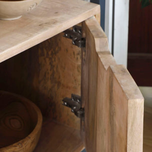 Buffet Boston -bois massif de manguier-couleur bahamas naturelles 155 x 85 x 35 cm