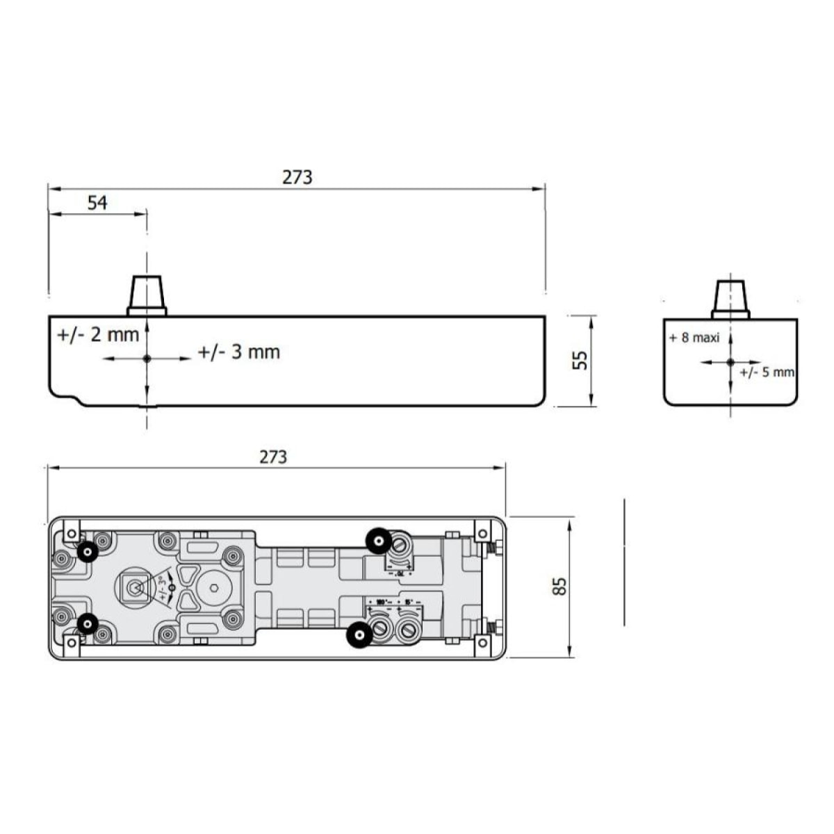 Système de fermeture JANUS+ SEVAX - 3 Vitesses F3 arrêt 180° axe carré - SN314067