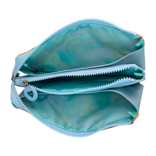 Estuche Triple Blin Blin Faces. Interior totalmente forrado. Detalle de logo en goma.
