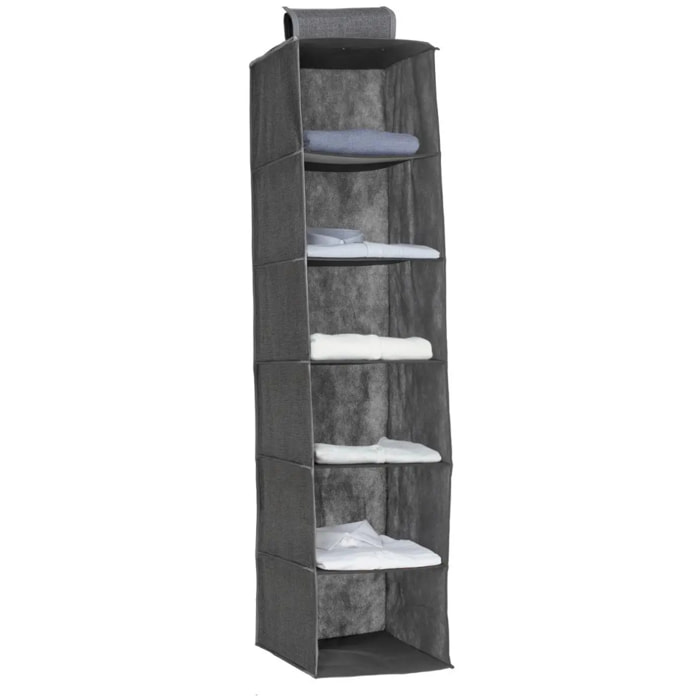 Housse rangement 6 cases Gris anthracite