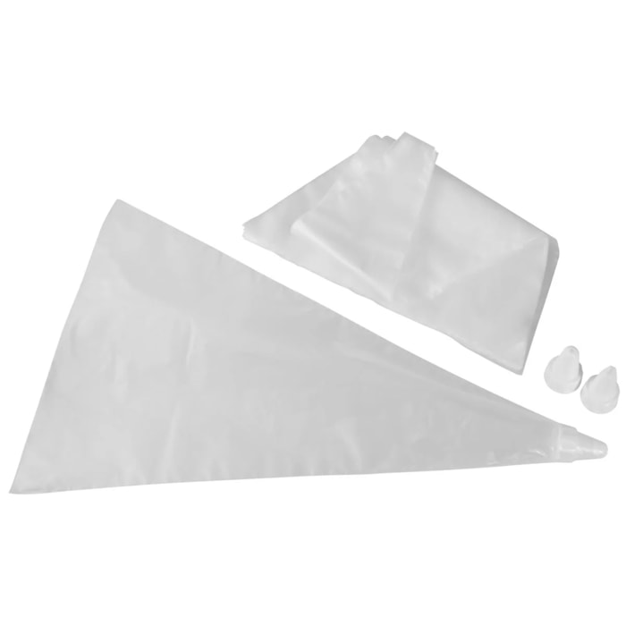 Lot de 20 poches à douille jetables et 3 embouts plastique réemployables 32 cm Zenker Smart Pastry