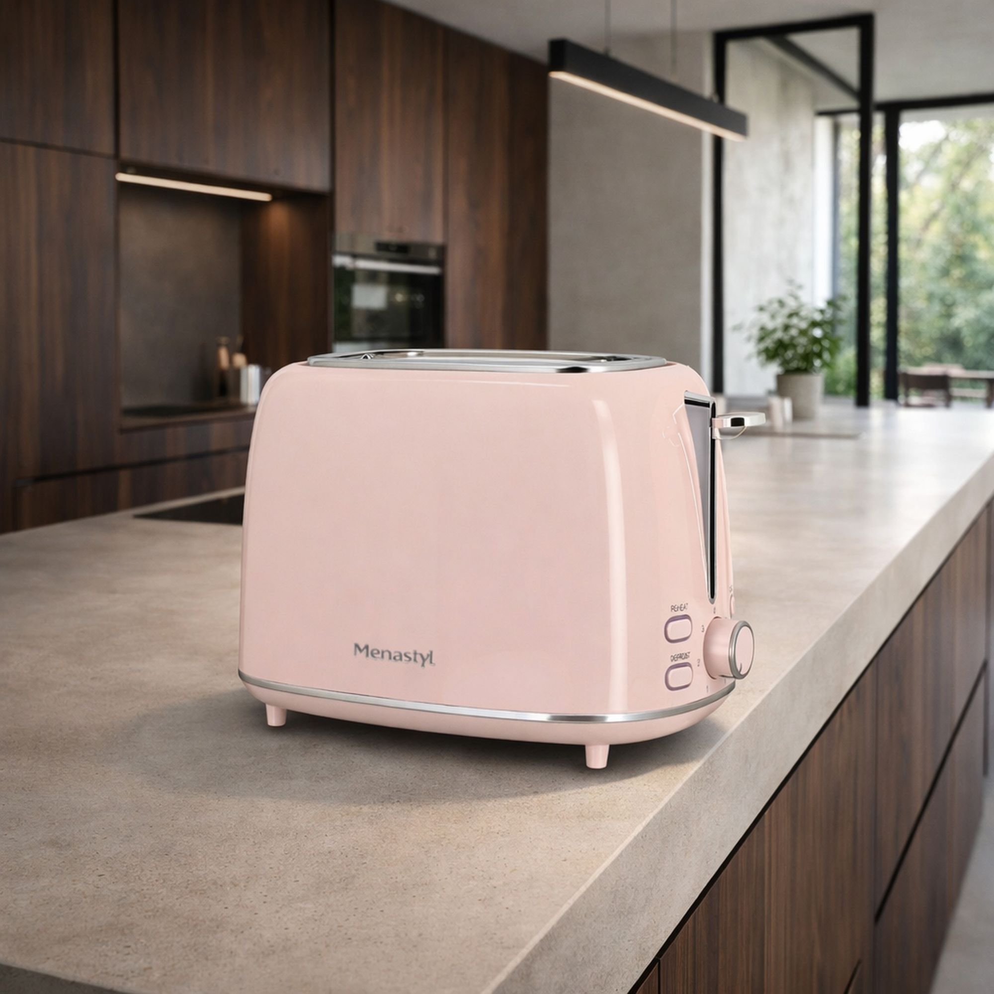 Grille pain 2 tranches rose RETRO