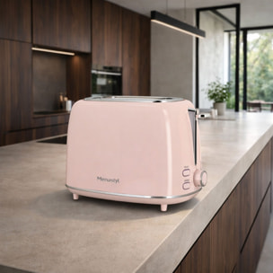 Grille pain 2 tranches rose RETRO