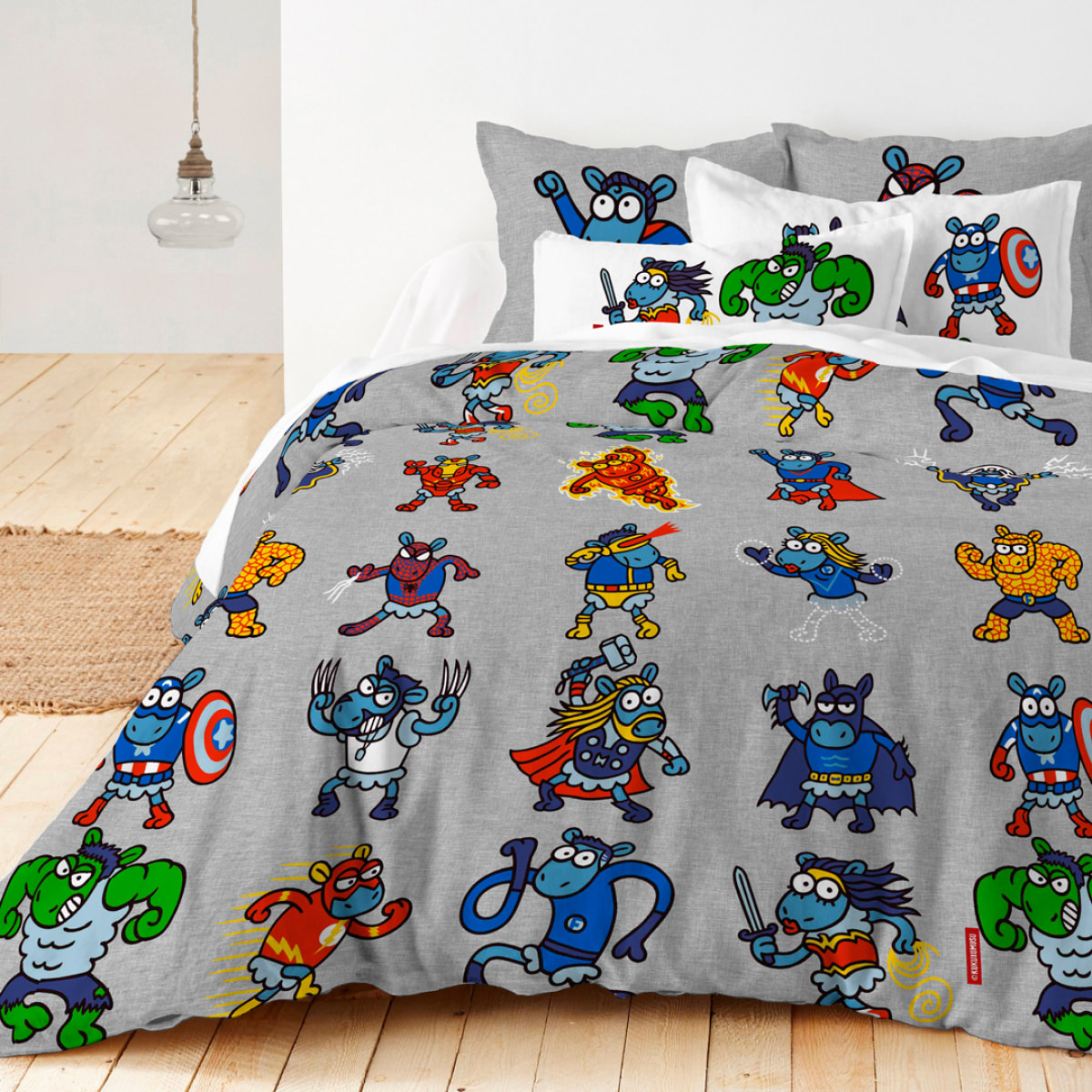 Funda Nórdica Super Heroes - 100% algodón - 150 hilos