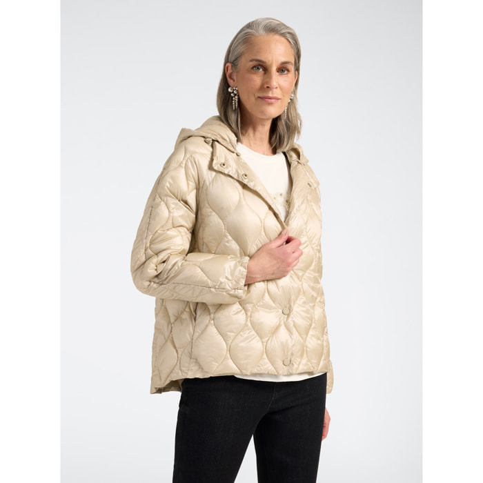Elena Mirò - Piumino lightweight in nylon trapuntato - Beige