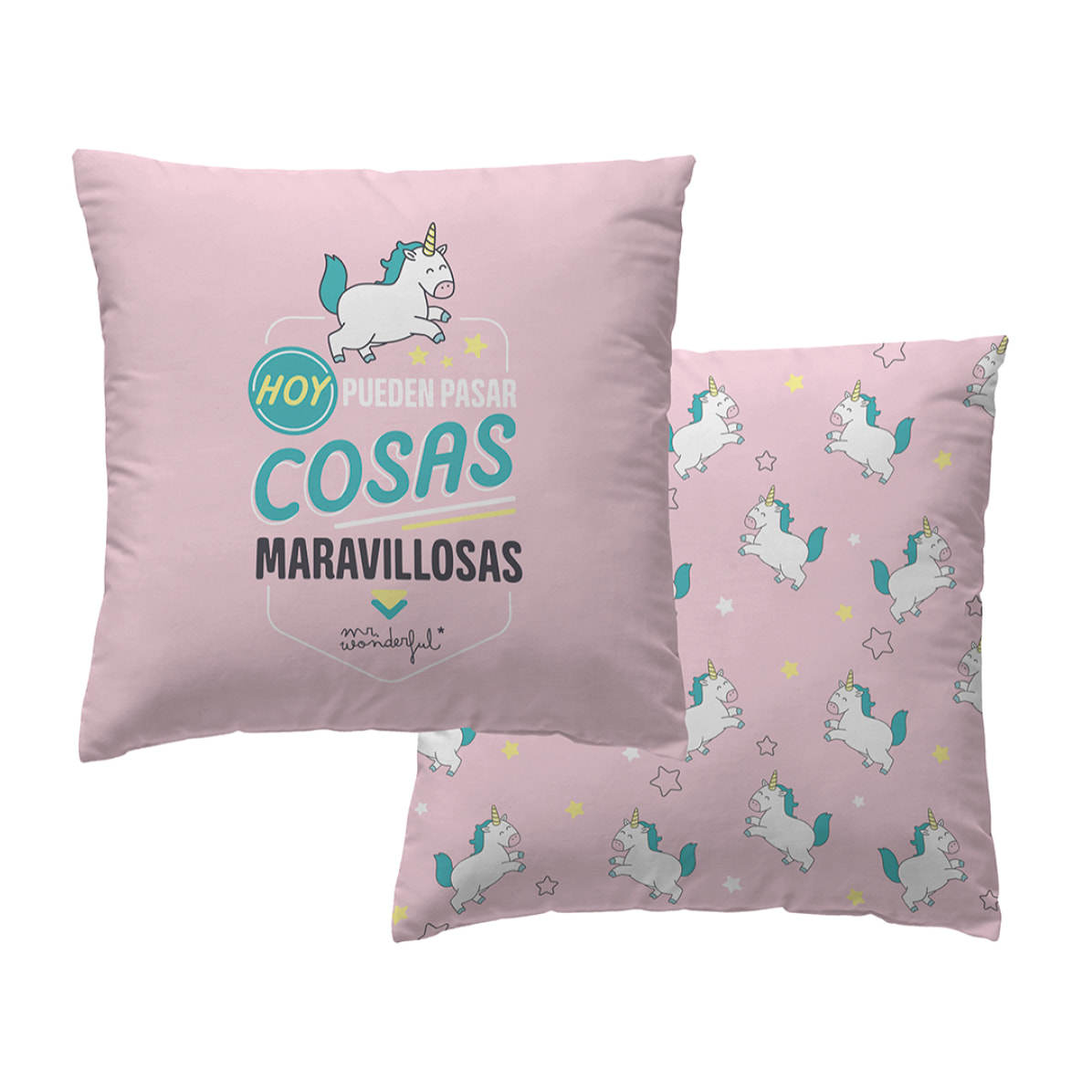 Funda de cojín reversible Mr.Wonderful Cosas Maravillosas 45X45 cm