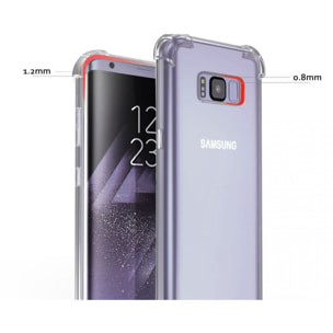 Coque compatible avec Samsung Galaxy S8 Plus ANTI CHOCS silicone transparente avec bords renforcés