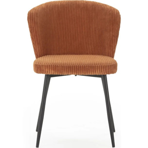 Lot de 4 chaises en velours côtelé - KLARA