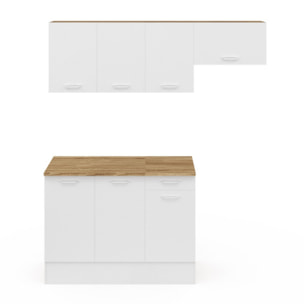 Ensemble de cuisine Allegra 180cm - Bois - Blanc