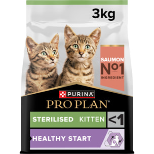 PRO PLAN Sterilised Kitten HEALTHY START Saumon 3kg