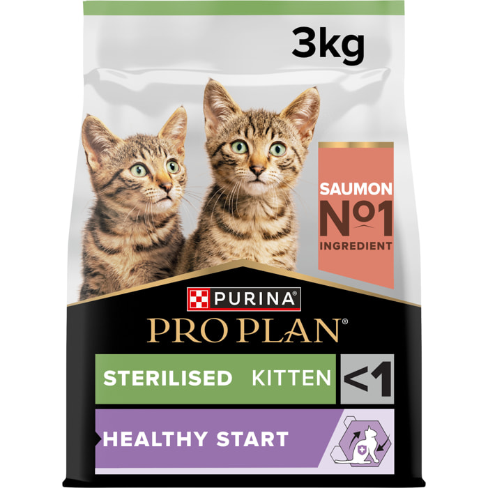 PRO PLAN Sterilised Kitten HEALTHY START Saumon 3kg
