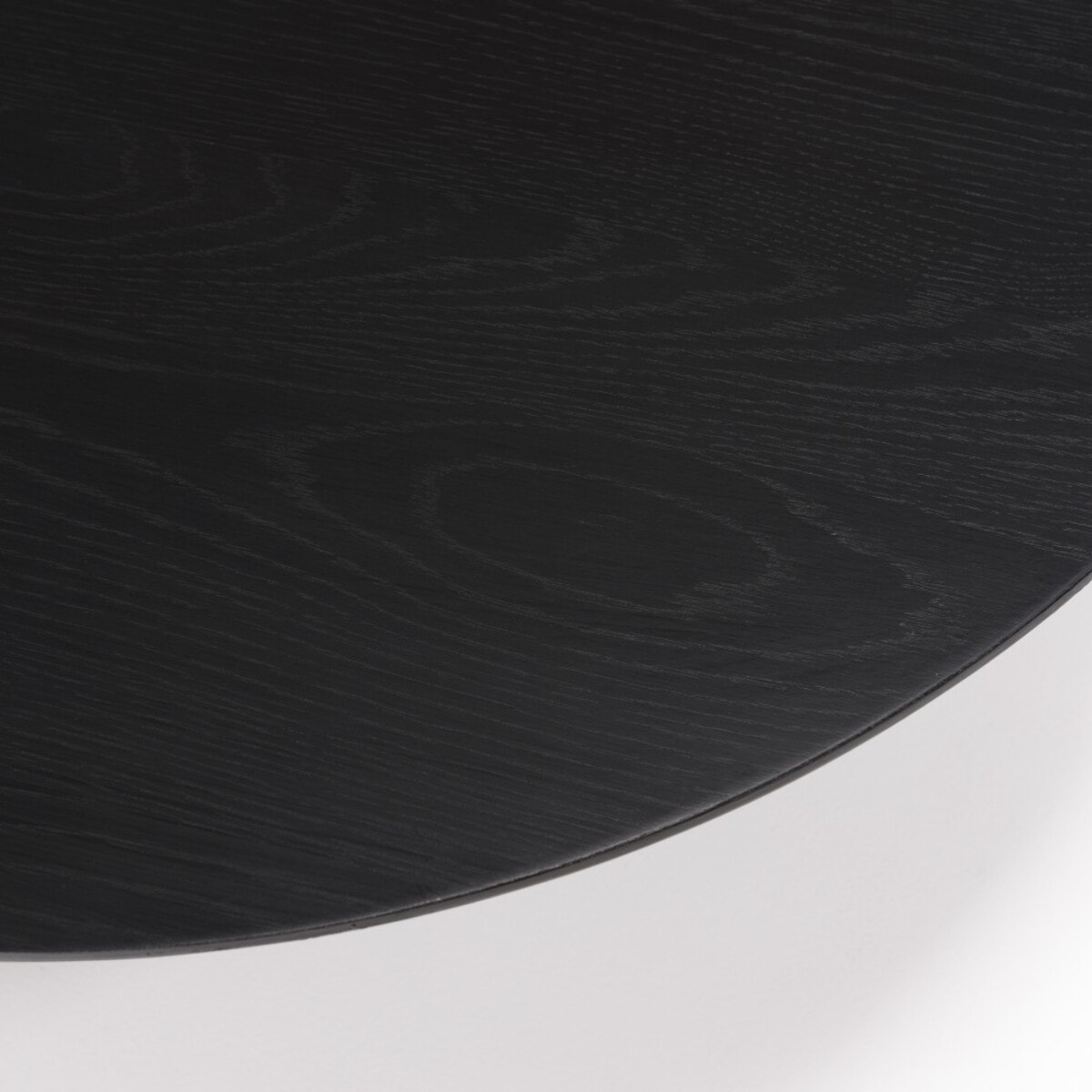 DALY - Table basse ronde noire 90x90cm piètement métal