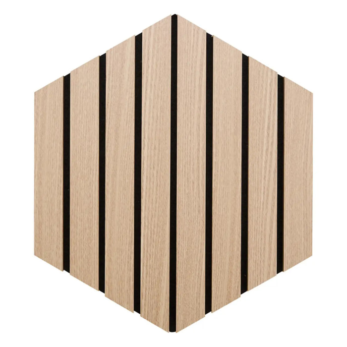 Lot de 3 panneaux décoratifs Colva beige fond noir 30x26cm