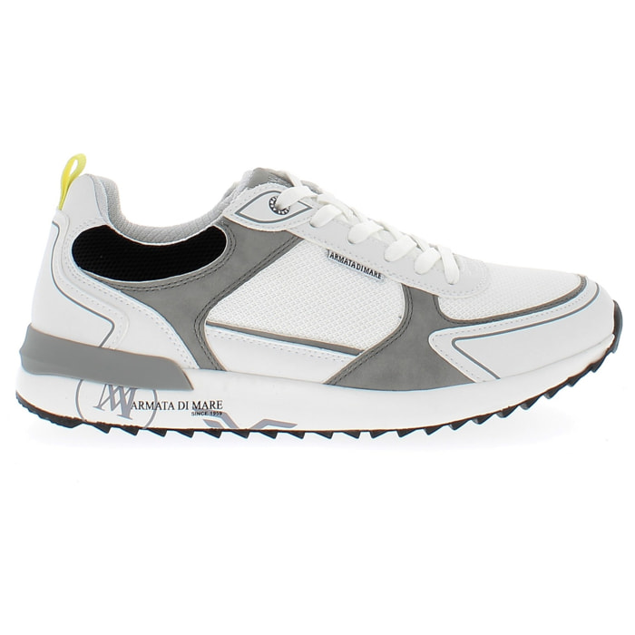Armata di Mare Scarpe Uomo Sneakers Vintage Running con Soletta Rimovibile in Memory Foam AMU 1N947 Off White