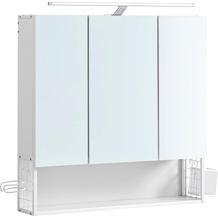 Armadietto Bagno con Specchio e Illuminazione LED Oskar