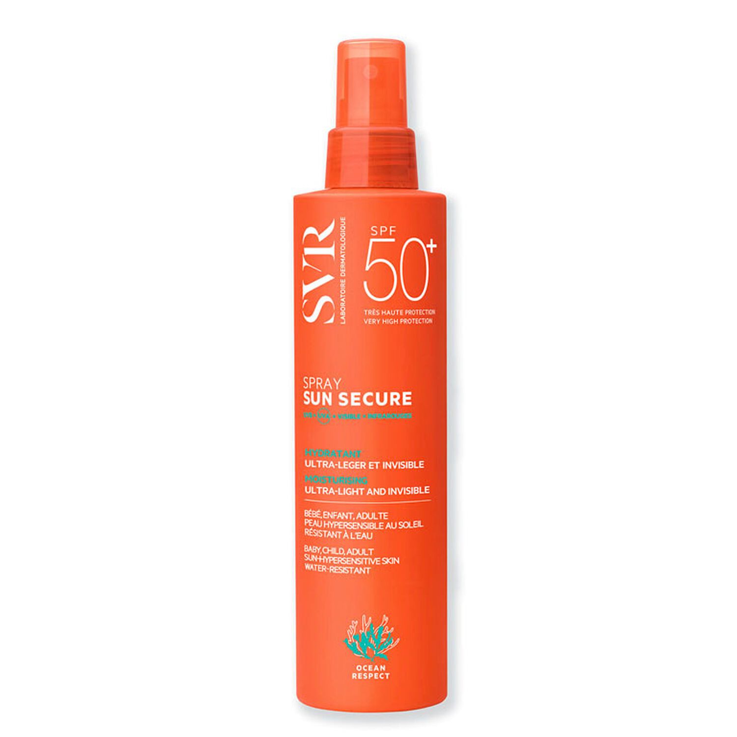 Sun Secure SPF50+  - Spray Hydratant Ultra-Léger et Invisible 200 ml