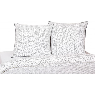 Housse de couette + taie(s) oreiller "Points" 100% coton imprimé.