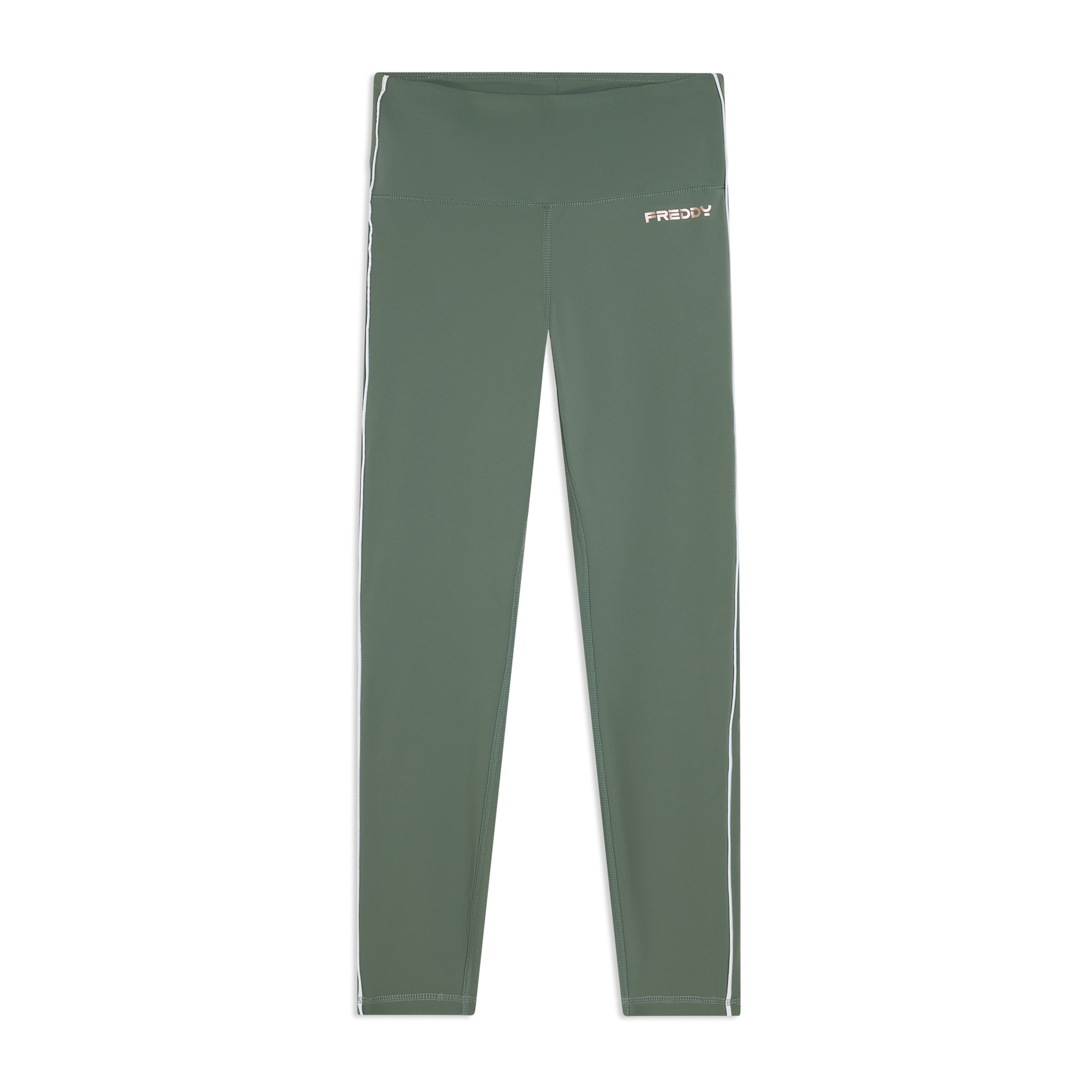 Leggings sport 7/8 vita super alta con profili a contrasto