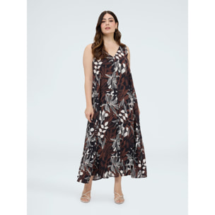 Fiorella Rubino - Vestido modelo Free con estampado - Negro