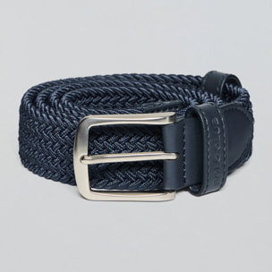 Cintura intrecciata blu marino Baal con dettagli Polo Club