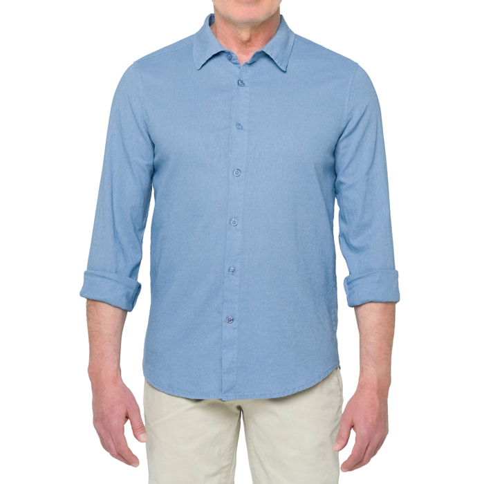Camisa de lino Hot Buttered Saunders Azul