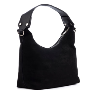 Atina borsa a tracolla in pelle scamosciata autentica.