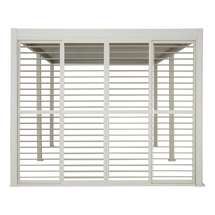 Persienne pour Pergola bioclimatique Evora 6x3,6 m argile