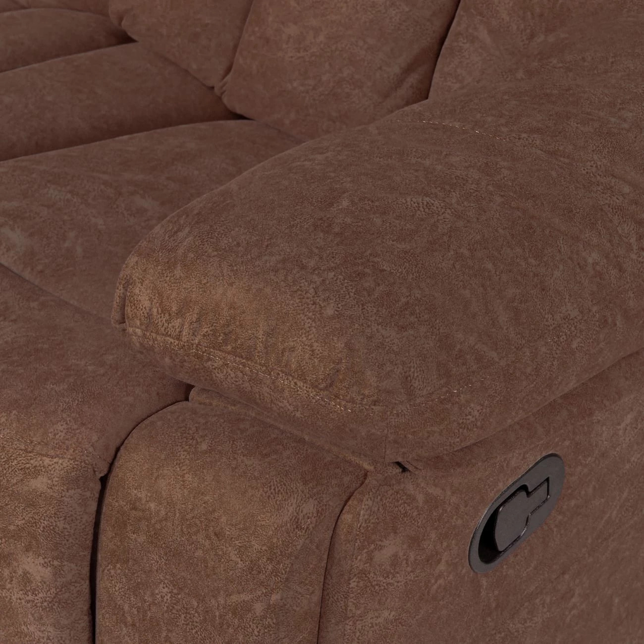 Sofá relax de 2 plazas con reposapiés elevable en chocolate 152 cm Kendal Chocolate