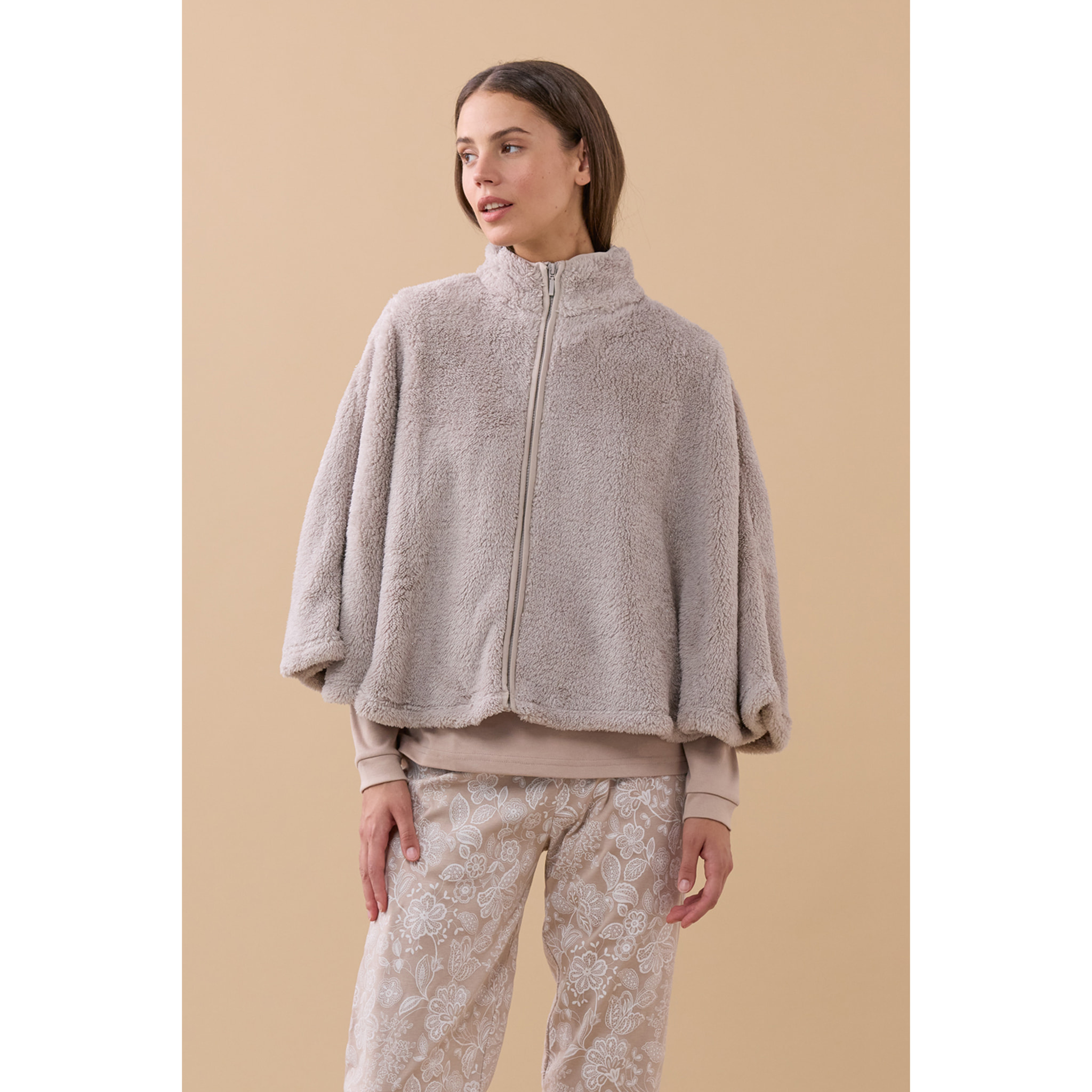 Poncho donna eco pelliccia articolo lurex Noidinotte