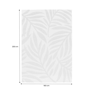 Tapis intérieur/extérieur motif végétal beige polyester recyclé Kate 160x230cm