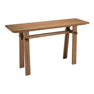 SIXTINE - Console 140x40cm en bois de teck recyclé