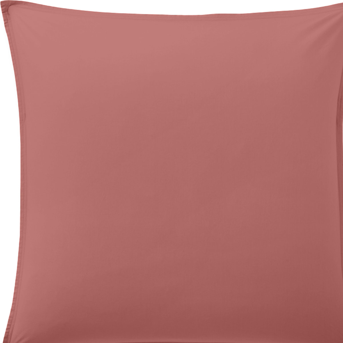 Paire de Taies d'oreiller percale de coton vieux rose