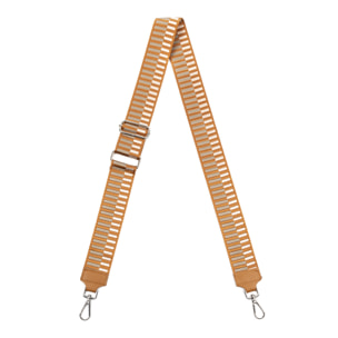 Amato cinturino universale per borse donna. Pelle autentica Dollaro combinata con tessuto.