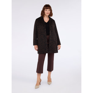 Fiorella Rubino - Cappotto maculato in misto lana - Nero