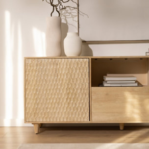 Buffet Scale -bois massif de mangue-couleur arabica 180 x 70 x 40 cm