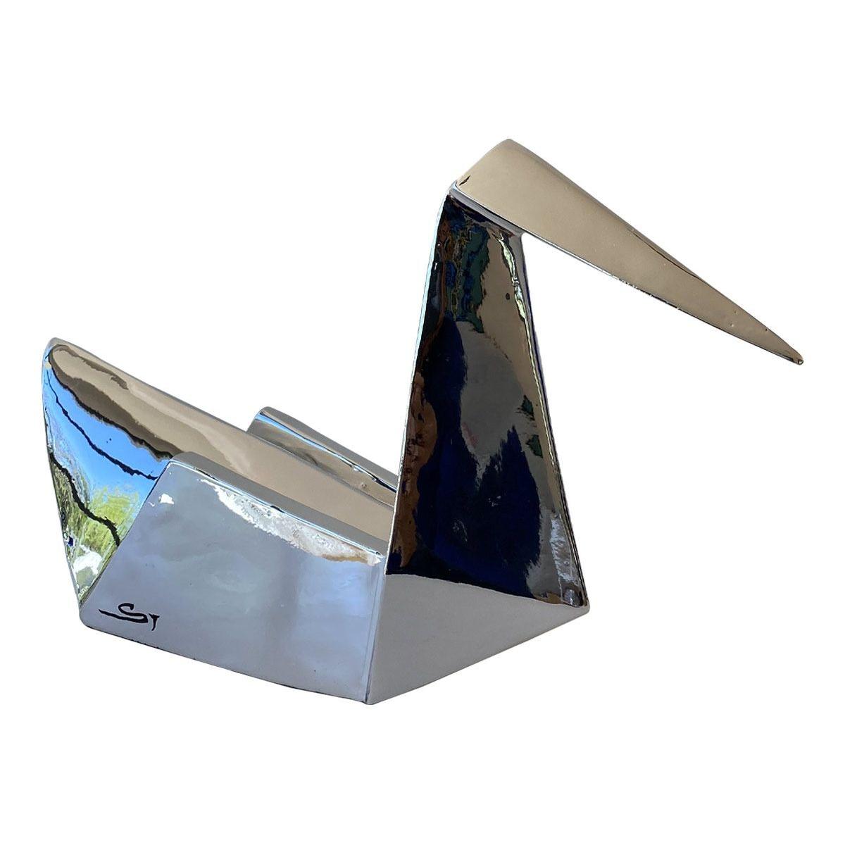 Cygne origami Chrome