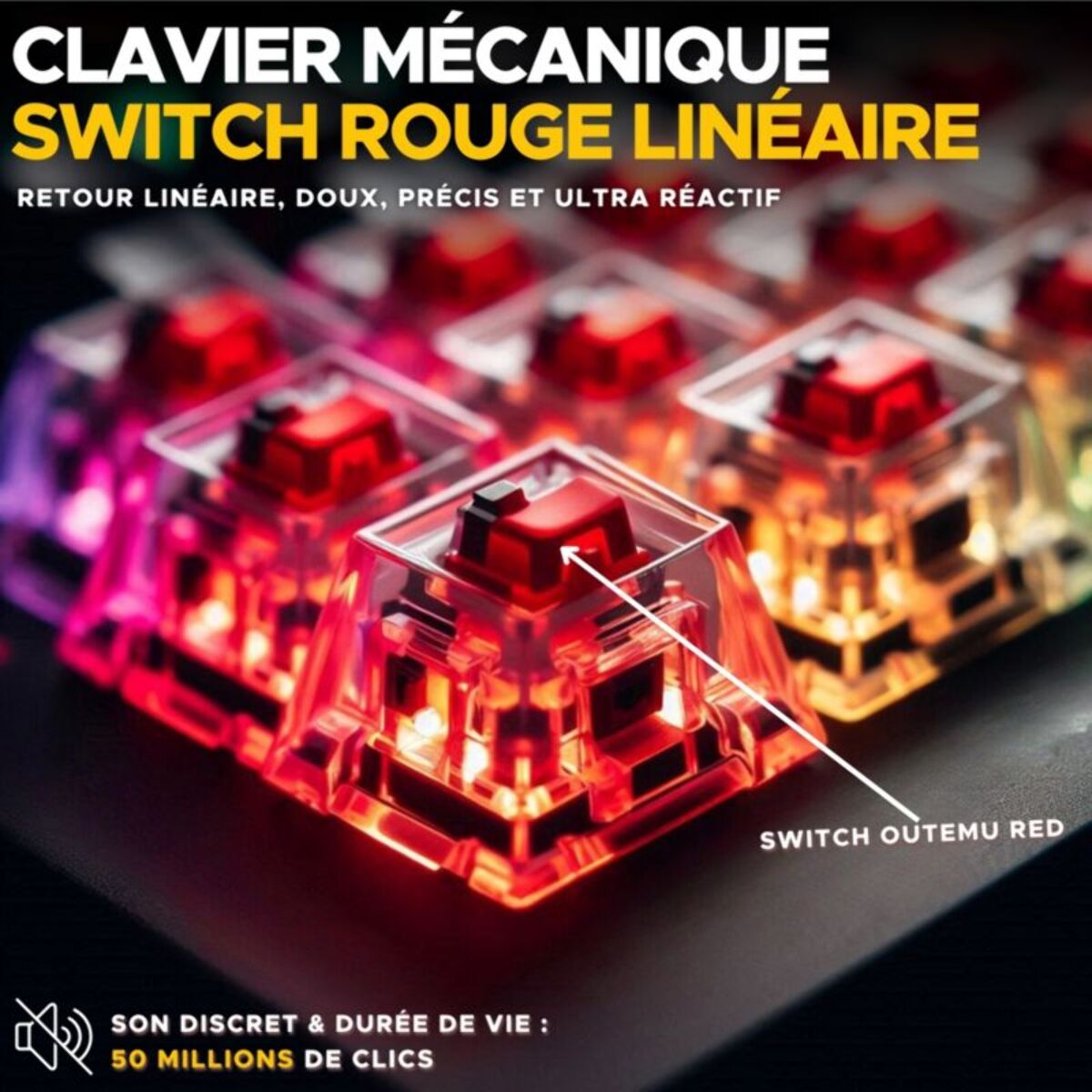 Clavier gamer THE G-LAB KEYZ TITAN W FR